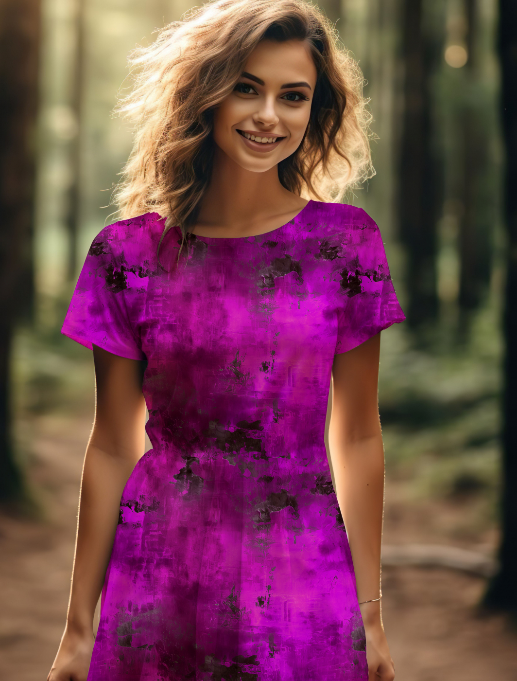 Bio Viskosejersey mit Überbreite (Stoffbreite ca. 170 cm): Eigenproduktion Rocky colours magenta von Graustufen-Stoffe